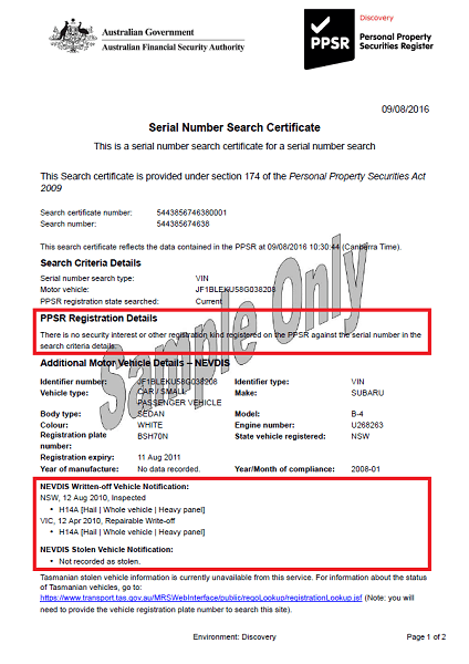 REVS check report REVS check report